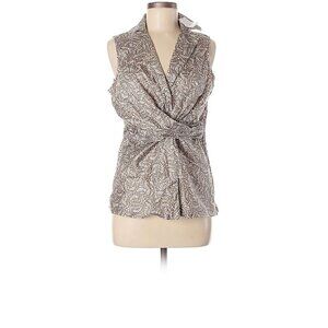 NWT New York & Company Ruched  Sleeveless Blouse Top Size M